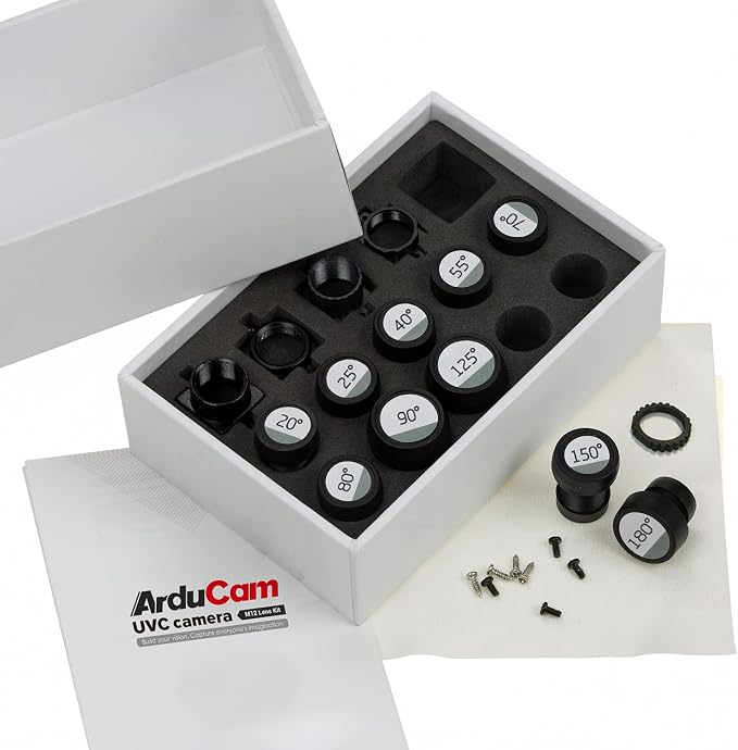 Arducam M12 Lens Set for USB Camera, Wide Angle, Fisheye Lens Kit - Image 2