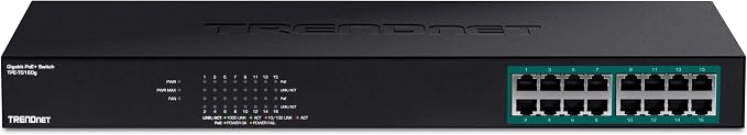 TRENDnet 16-Port Gigabit PoE+ Switch, TPE-TG160g, 16 x Gigabit PoE+ Ports - Image 3