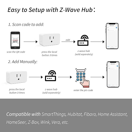 Minoston 800 Zwave Plug Smart Outlet Switch LR, Z-Wave hub Required, Bult in - Image 7