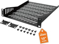 Tecmojo 1U Rack Mount Shelf for 10" Server Rack, 7.87" Deep Vented Cantilever by Tecmojo