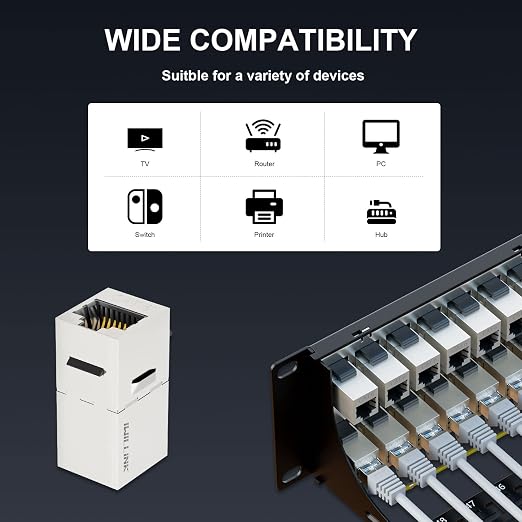 iwillink 10Gbps Patch Panel 48 Port, RJ45 Through Coupler 2U Cat6 Shielded - Image 2