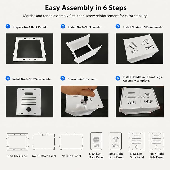 Dual Magnetic Door Router Box Hider, Wall Mount & Freestanding Use, WiFi Device - Image 7