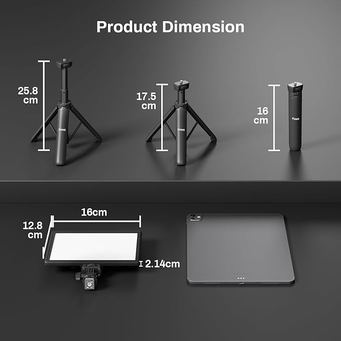 RALENO 9" LED Video Light Panel, 2500K-6500K Camera Light - Image 6