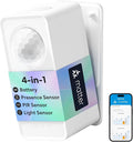 meross Matter Presence Sensor MS605, Battery-Powered 4-in-1 Smart Motion Sensor by meross
