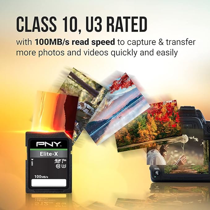 PNY 64GB Elite-X Class 10 U3 V30 SDXC Flash Memory Card - Image 3