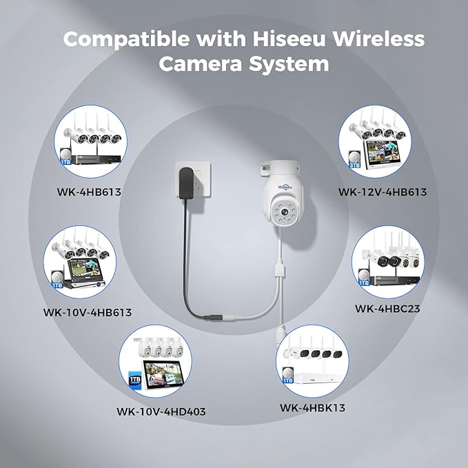 Hiseeu 5MP Wireless Outdoor Security Camera, WiFi Surveillance PTZ Camera - Image 6