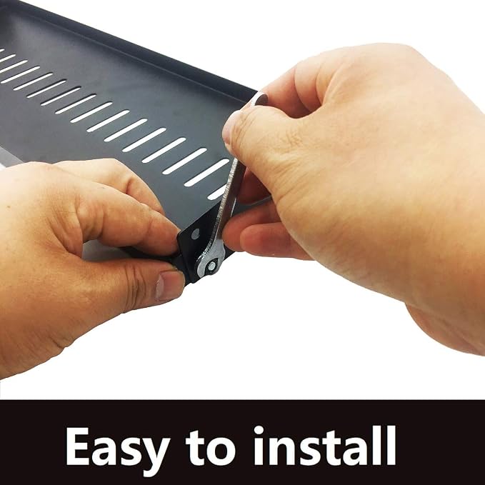 2 Pack of 1U Vented Cantilever Server Rack Mount Shelf 6" Deep - Image 4