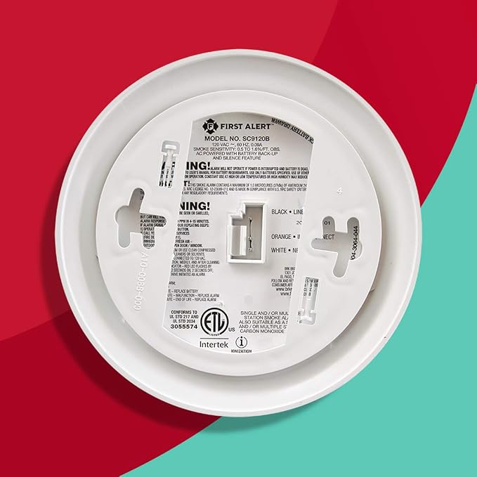 First Alert BRK SC9120B-6 Hardwired Smoke and Carbon Monoxide Detector - Image 6
