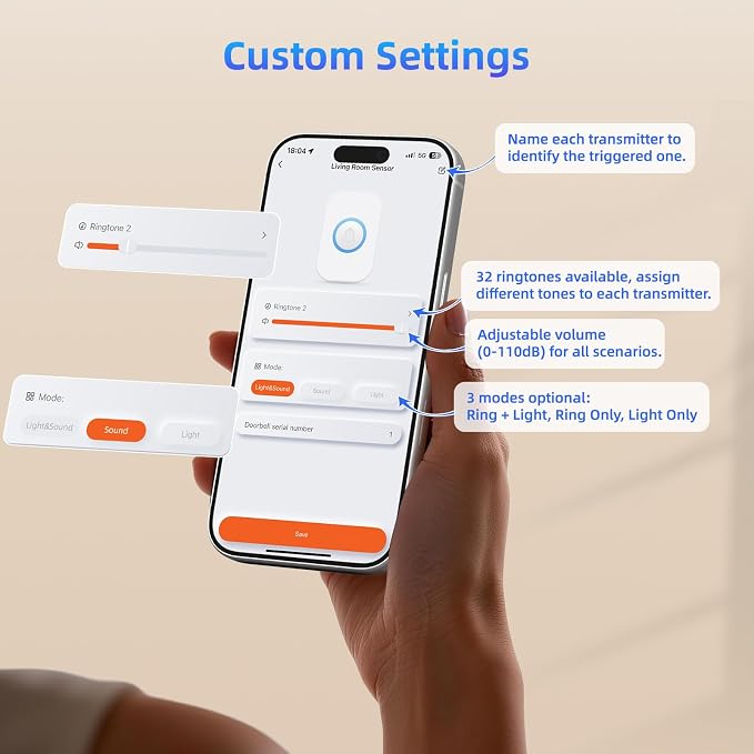 WiFi Door Sensor Chime, Smart Door Open Alert Window Sensor - Image 8