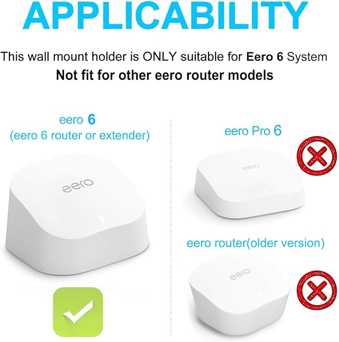 Tizomi Outlet Wall Mount for eero 6 & eero 6+ Mesh Wi-Fi System, No Messy Wires - Image 2