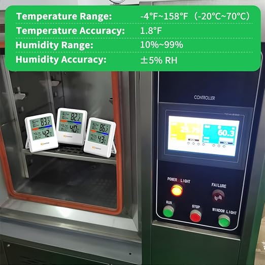 Digital Thermometer Hygrometer, Indoor Wall Thermometer Humidity Indoor - Image 6