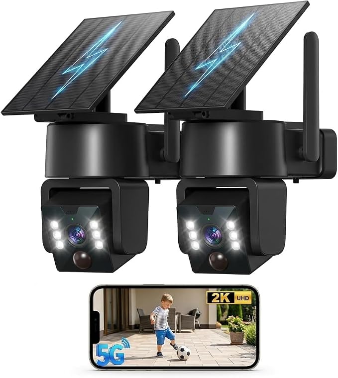 5G & 2.4G Wi-Fi Outdoor Camera Wireless, Solar Security Cameras Wireless Outdoor by Unknown