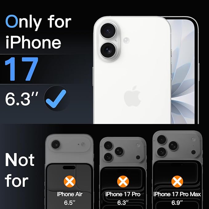 JETech Camera Lens Protector for iPhone 17 6.3-Inch, 9H Tempered Glass - Image 2