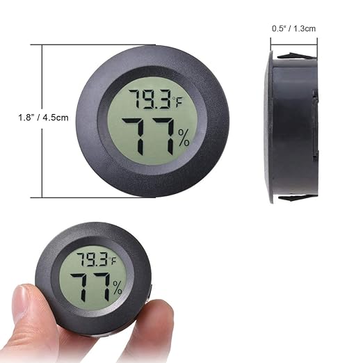 2-Pack Mini Hygrometer Thermometer Fahrenheit or Celsius Meter Digital LCD - Image 2