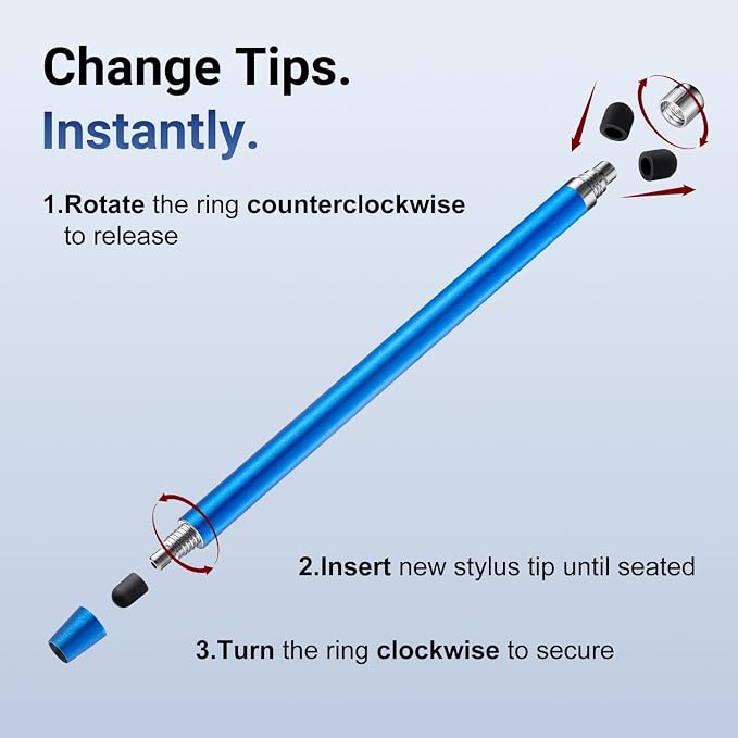 LINFANC 12Pcs Stylus Pen for Touchscreen, 2-in-1 High Precision & Sensitivity - Image 5