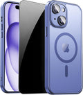 for iPhone 15 Case with Privacy Screen Protector and Camera Protection by ZOZDOKG