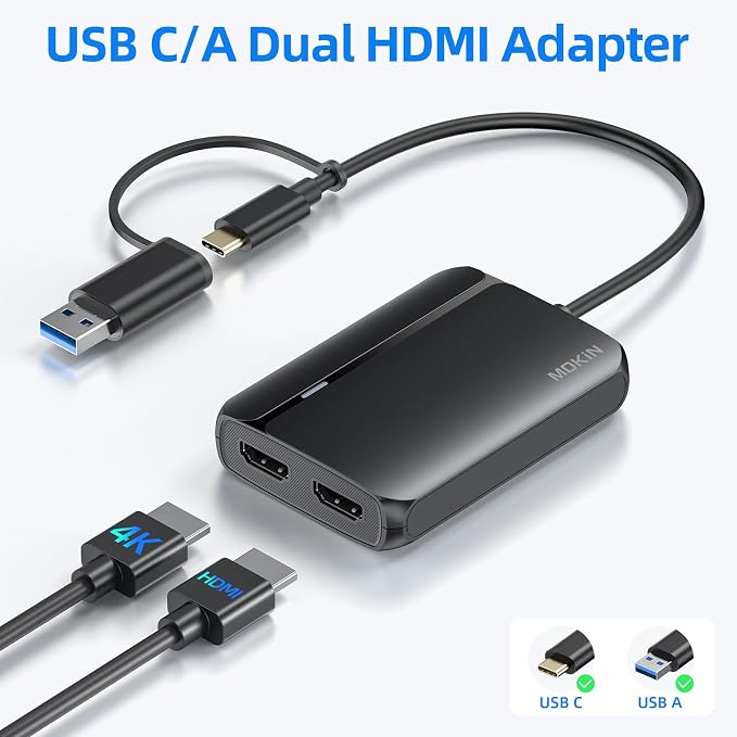 MOKiN USB 3.0 to Dual HDMI Adapter - Image 3