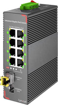 8-Port PoE Gigabit Industrial Ethernet Switch, 96W PoE Budget 48-57V Output by lynxcel