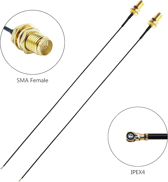 WiFi Bluetooth Antenna 2 Pack & Pigtail 2 Pack, 5Ghz 2.4Ghz 3dBi WiFi Card - Image 4