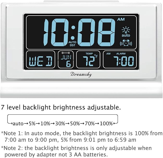 DreamSky Alarm Clocks for Bedrooms - Image 2