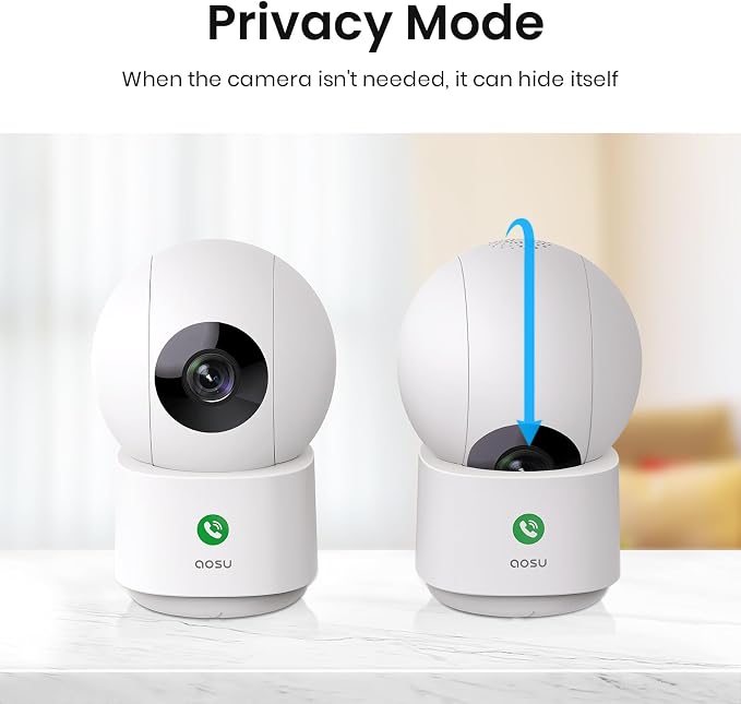aosu 2K Security Camera Indoor, Baby Monitor Pet Camera 360-Degree - Image 5