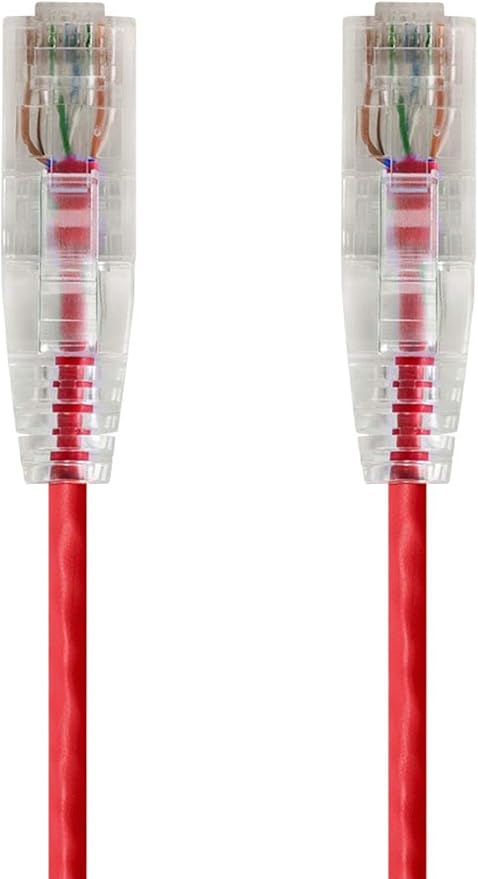 Monoprice Cat6 10ft Red Component Level Patch Cable UTP 28AWG 550MHz Pure Bare by Monoprice