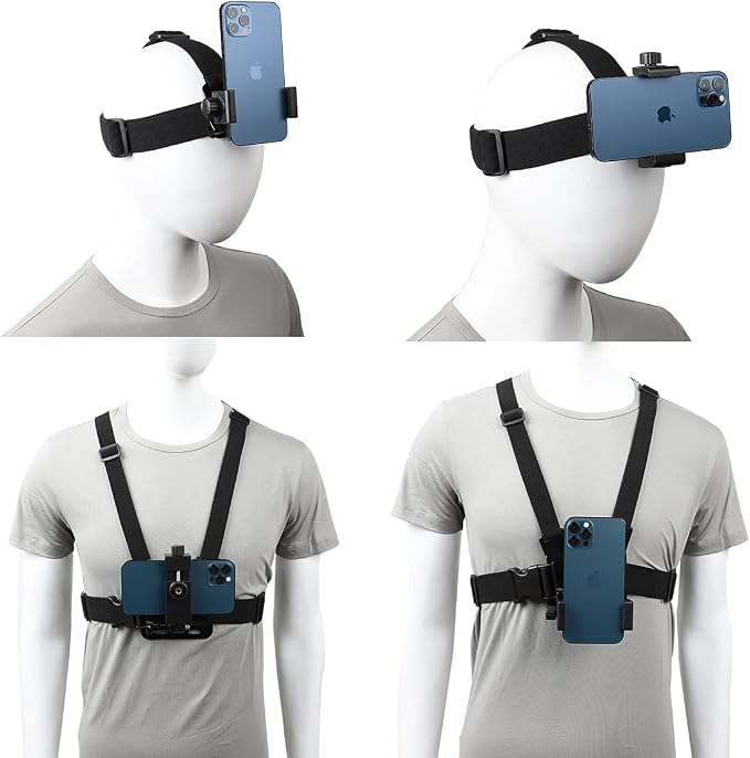 PellKing Mobile Phone Chest Strap Harness Mount Head Strap Holder Kit - Image 3