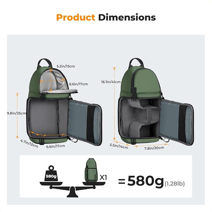 K&F CONCEPT Camera Sling Bag Crossbody Bag Camera Shoulder Backpack - Image 7