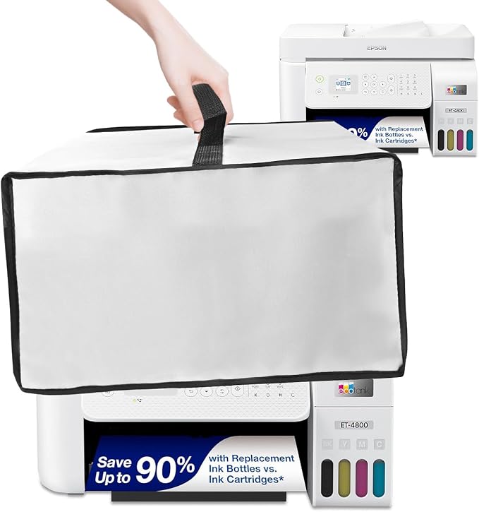 Printer Dust Cover for Epson EcoTank ET-4800, Heavy-Duty 600D Nylon Printer by NUENSS-ROR