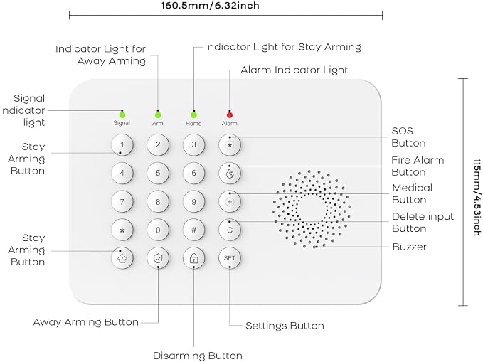 YBJ Alarm System for Home Security, DIY Wireless Home Alarm System - Image 7