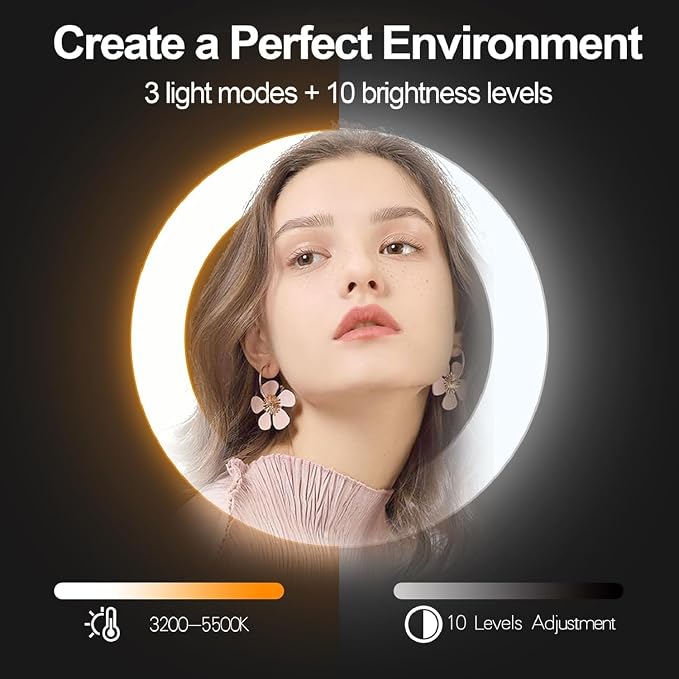 EMART 13" Ring Light with 55" Extendable Tripod Stands and Phone Holder - Image 2