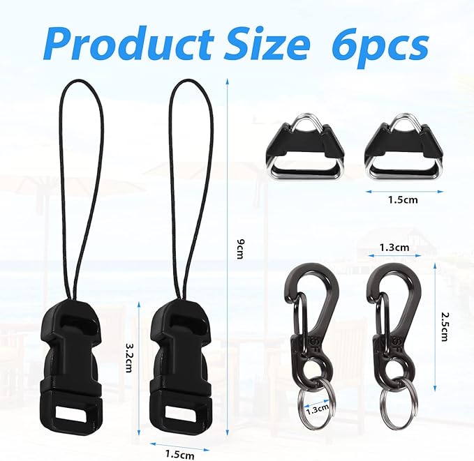 6pcs Camera Quick Release Strap, Adjustable Quick Release Buckle - Image 2