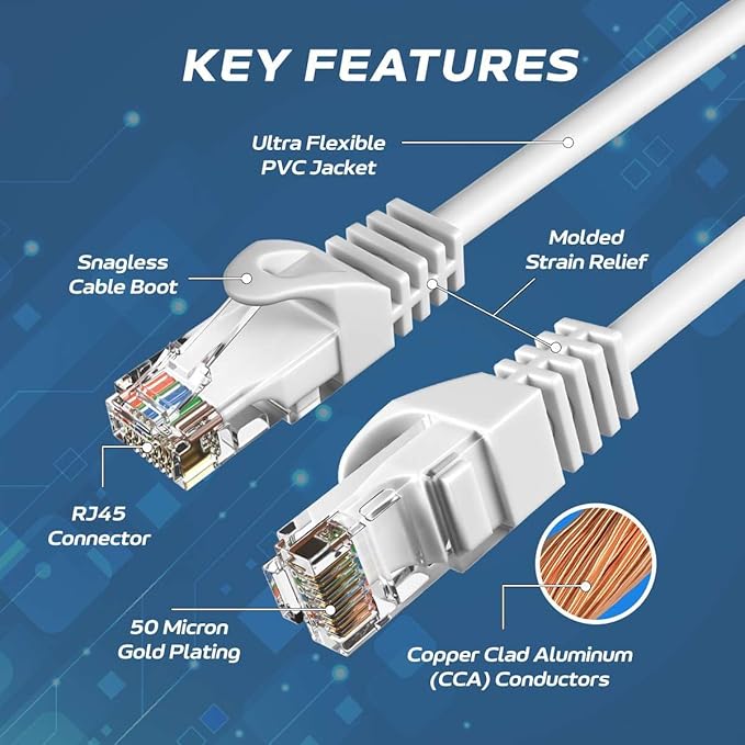 Cables Direct Online 10ft Black Cat5e Ethernet Network Patch Cable Internet Wire - Image 3