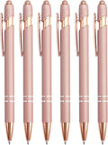 6 Pack Ballpoint Pen 2-in-1 Stylus Retractable Ballpoint Pen by Bribobo