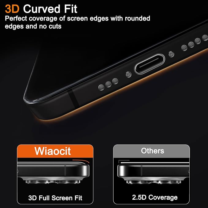 Wiaocit 3 Pack Tempered Glass Screen Protector - Image 5
