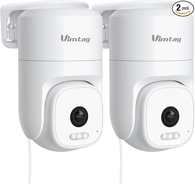 VIMTAG 2.5K 4MP Outdoor Security Camera, Pan/Tilt WiFi Home CCTV Camera by Vimtag