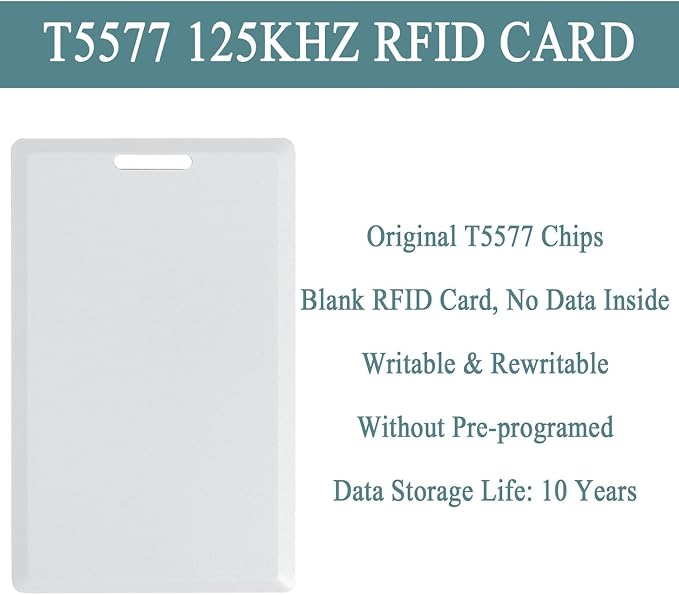 12 PCS T5577 Thick Smart Cards, Contactless 125khz RFID Rewritable Proximity - Image 5