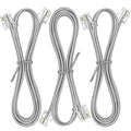 NECABLES 3Pack Phone Cord 1ft Telephone Cord Phone Cable RJ11 6P4C Male to Male by NECABLES