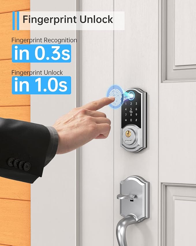 Smart Front Door Lock Set: SMONET Keyless Entry Door Lock - Image 5