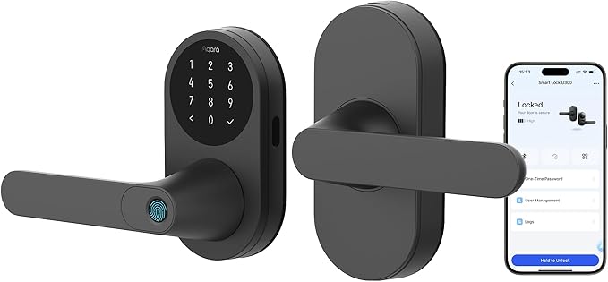 Aqara Smart Lock U300 Upgraded Version, Fingerprint Keyless Entry Door Lock by Aqara