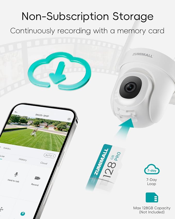 ZUMIMALL 2K Wired Outdoor Camera, 2.4G/5G WiFi Security Camera, 24/7 Recording - Image 8