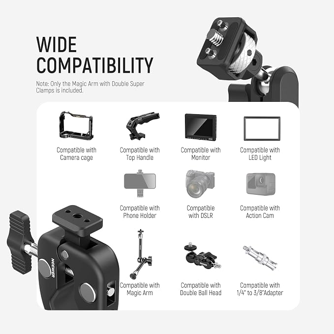 NEEWER Double Super Clamp Camera Mount - Image 6