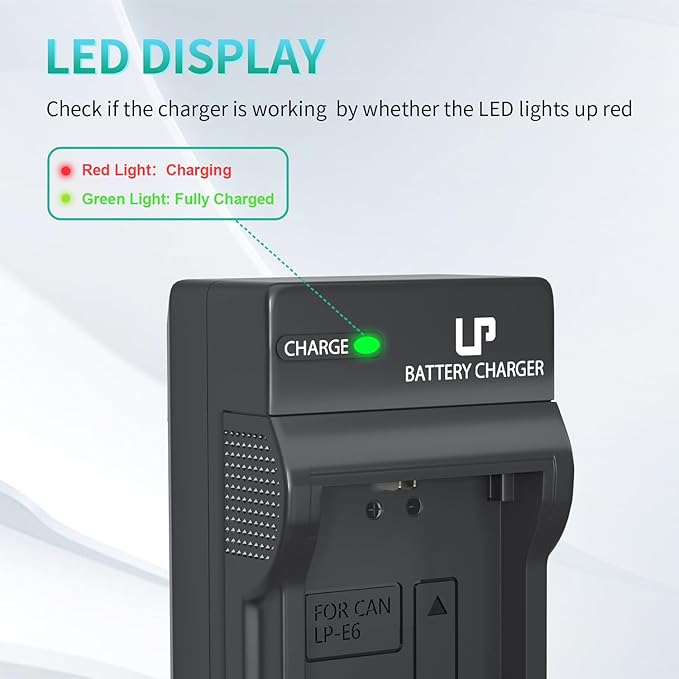 LP LP-E6 LP E6N Battery Charger, Charger Compatible - Image 3