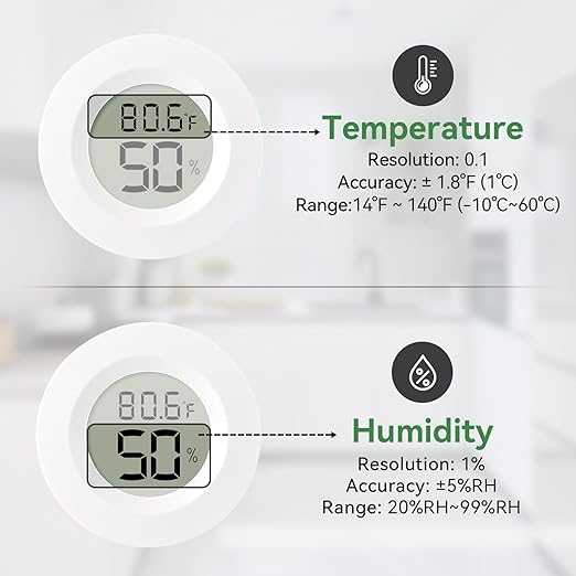 Atogou 2-Pack Mini Hygrometer & Thermometer, Indoor Outdoor Digital Humidity - Image 3