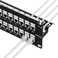 iwillink 10Gbps Patch Panel 48 Port, Shielded RJ45 Through Cat6A Patch Panel by IWILLINK