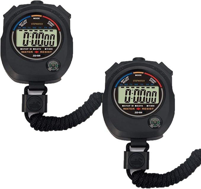 Pgzsy 2 Pack Multi-Function Electronic Digital Sport Stopwatch Timer, Large by Pgzsy