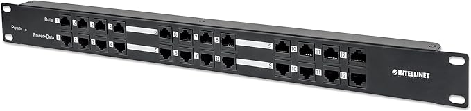 INTELLINET NETWORK SOLUTIONS 24-Port 12-Port RJ45 Data in and 12-Port RJ45 Data by IntellinetNetworkSolutions
