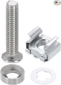 PATIKIL Rack Mount Cage Nut, Carbon Steel Rack Screws Zinc Square Snap-in Cage by PATIKIL