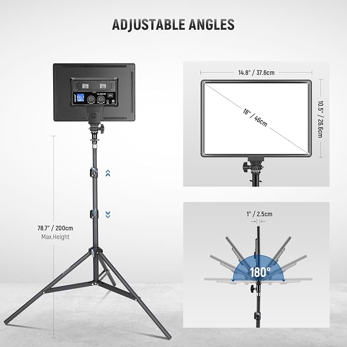 Neewer 18" Led Video Light Panel Key Lighting Kit - Image 7