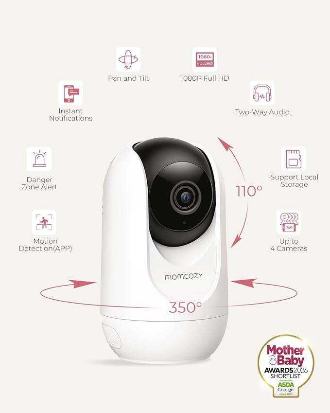 Momcozy Smart WiFi Baby Monitor, APP Control Baby Monitor - Image 2